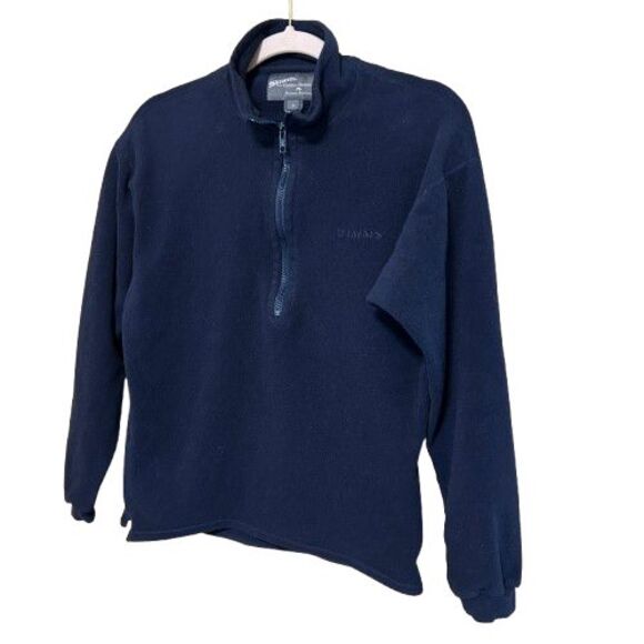 VTG Simms 1/2 Zip Fleece Pullover Men Small Navy Blue Fishing Outdoor - Picture 2 of 6